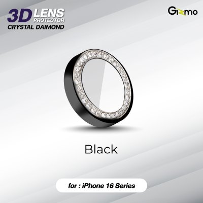 Gizmo 3D Boss Lens Crystal Diamond กระจกกันเลนส์กล้องกากเพชร สำหรับ iPhone 16/16+/16Pro/16Pro max