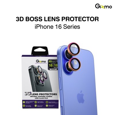 Gizmo 3D Boss Lens Aluminum ring กระจกกันเลนส์กล้อง สำหรับ iPhone 16/16+/16Pro/16Pro max