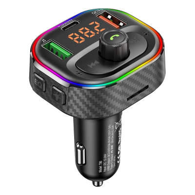 Gizmo บลูทูธในรถยนต์ บลูทูธรถยนต์ อุปกรณ์รับ-ส่งสัญญาณบลูทูธ Car Bluetooth PD Charger รุ่น GG-019