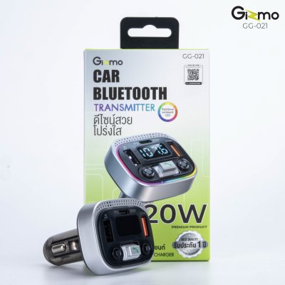 GIZMO  ที่ชาร์จมือถือในรถ PD 20W อุปกรณ์เชื่อมต่อมือถือในรถยนต์ รุ่น GG-021 Carbluetooth transmitter