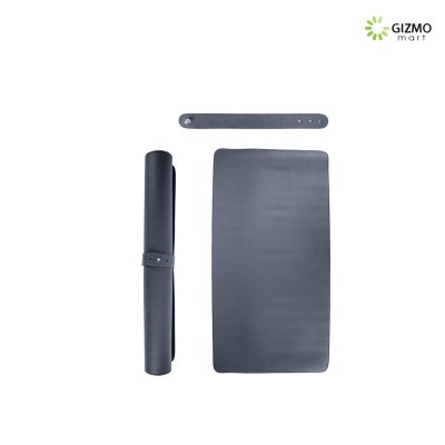 Mouse Pad Leather Mat แผ่นรองเมาส์หนังขนาดใหญ่ พร้อมสายรัด สามารถม้วนเก็บได้