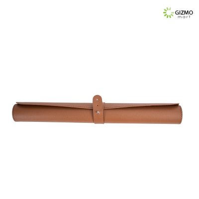 Mouse Pad Leather Mat แผ่นรองเมาส์หนังขนาดใหญ่ พร้อมสายรัด สามารถม้วนเก็บได้