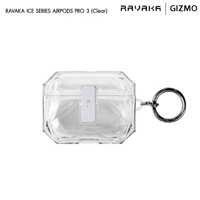 RAVAKA Ice Series เคส AirPods Pro 3 เคสใสเหลี่ยมกันกระแทก