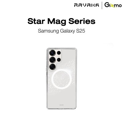 เคส S25 Ultra RAVAKA Star MagSafe ใสลายดาววิบวับ
