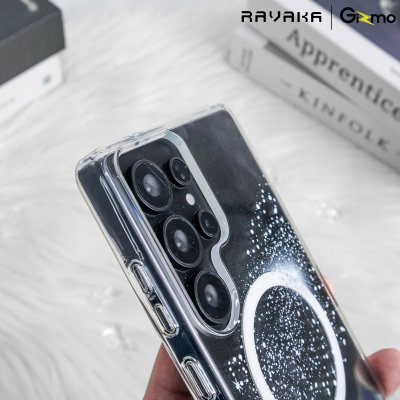 เคส S25 Ultra RAVAKA Star MagSafe ใสลายดาววิบวับ