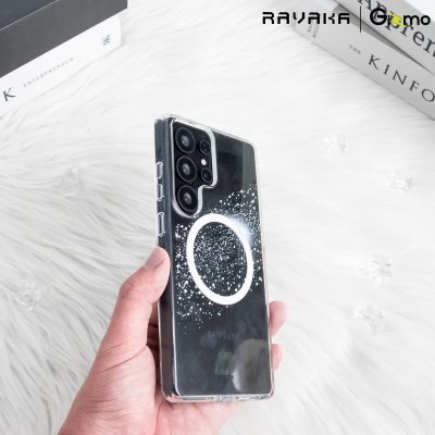 เคส S25 Ultra RAVAKA Star MagSafe ใสลายดาววิบวับ
