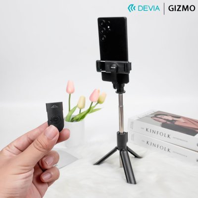 Devia ไม้เซลฟี่ Kintone Series Tripod Stand Phone Selfie-Stick Black