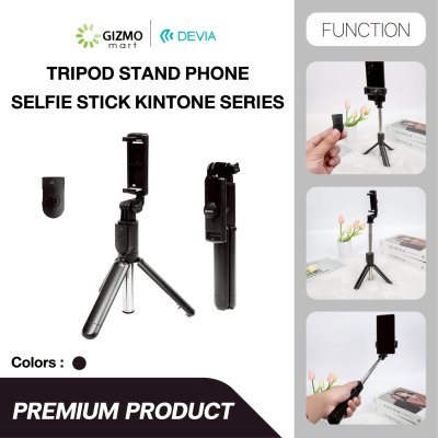 Devia ไม้เซลฟี่ Kintone Series Tripod Stand Phone Selfie-Stick Black