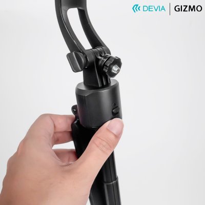 Devia ไม้เซลฟี่อัจฉริยะระบบติดตาม AI Face Tracking Selfie-Stick+Streaming Stand Black