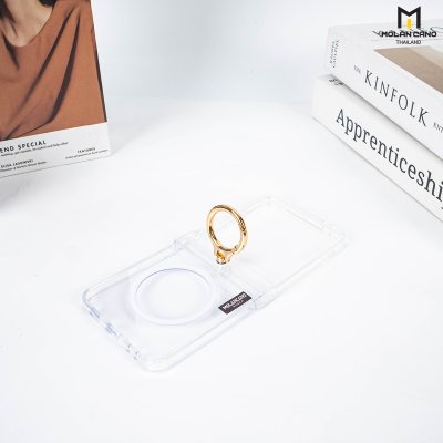 Molan Cano Z Flip7 เคสใส Magsafe พร้อมวงแหวน Ring