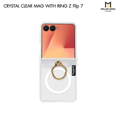 Molan Cano Z Flip7 เคสใส Magsafe พร้อมวงแหวน Ring