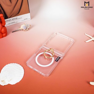 Molan Cano Z Flip7 เคสใส Magsafe พร้อมวงแหวน Ring