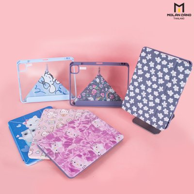Molan Cano Printing Case เคสไอแพด iPad Multi stand หลังใส ฝาพับ สกีนลาย มีช่องเก็บปากกา