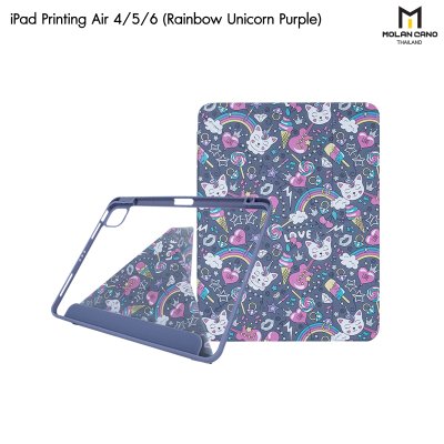 Molan Cano Printing Case เคสไอแพด iPad Multi stand หลังใส ฝาพับ สกีนลาย มีช่องเก็บปากกา