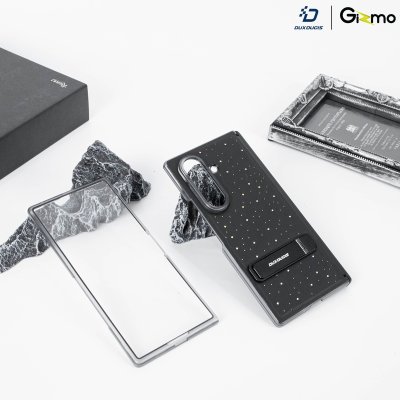 DuxDucis Stex เคสหนัง Z Fold7 ลายคริสตัล มีขาตั้งและกระจก