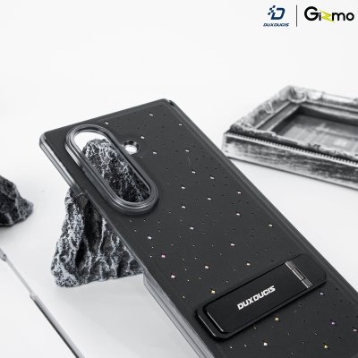 DuxDucis Stex เคสหนัง Z Fold7 ลายคริสตัล มีขาตั้งและกระจก