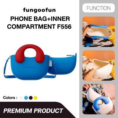 Fungoofun Phone Bag+Inner Compartment กระเป๋าสะพายดีไซน์หูโทรศัพท์ย้อนยุค พร้อมกระเป๋าซับใน รุ่น F556
