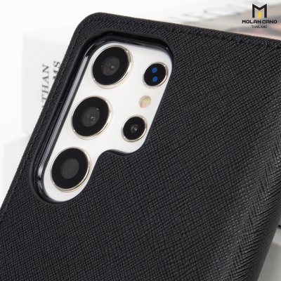 Molan Cano Harvard Diary Case เคสฝาพับมีช่องใส่บัตร Samsung S23 Ultra/S24/S24+/S24 Ultra