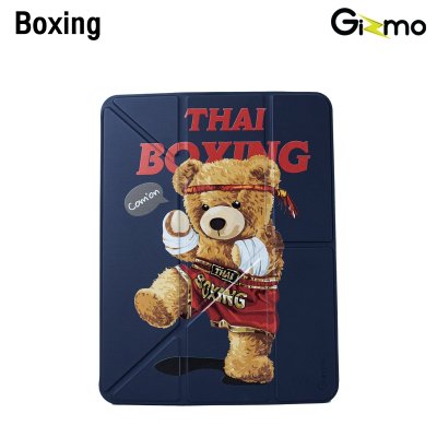 Gizmo Case Teddy เคสลายน้องหมี (ทักแชทบอกรุ่น-สี) แบบฝาพับด้วยแม่เหล็ก 5 พับ หลังใส มีช่องเก็บปากกา รุ่น Multi stand