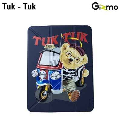 Gizmo Case Teddy เคสลายน้องหมี (ทักแชทบอกรุ่น-สี) แบบฝาพับด้วยแม่เหล็ก 5 พับ หลังใส มีช่องเก็บปากกา รุ่น Multi stand