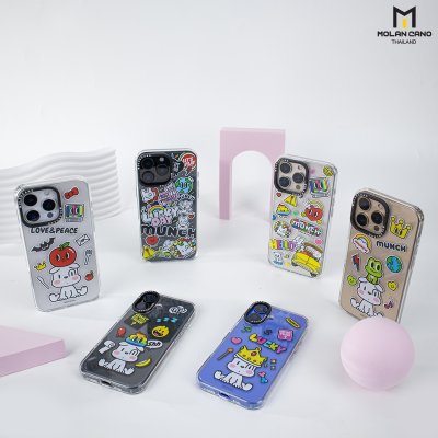 MOLAN CANO Crystal Clear Printing Case รุ่น iPhone 16/16+/16pro/16Pro Max เคสไอโฟน เคสกันรอย-ขอบสีใสสกีนลาย