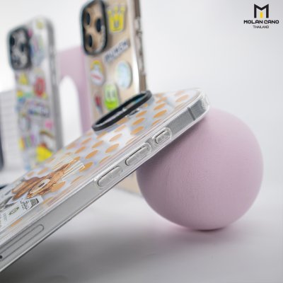 MOLAN CANO Crystal Clear Printing Case รุ่น iPhone 16/16+/16pro/16Pro Max เคสไอโฟน เคสกันรอย-ขอบสีใสสกีนลาย