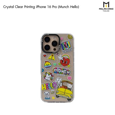 MOLAN CANO Crystal Clear Printing Case รุ่น iPhone 16/16+/16pro/16Pro Max เคสไอโฟน เคสกันรอย-ขอบสีใสสกีนลาย