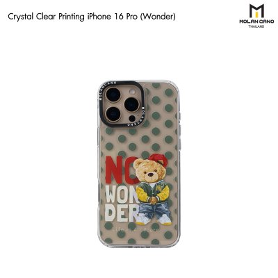 MOLAN CANO Crystal Clear Printing Case รุ่น iPhone 16/16+/16pro/16Pro Max เคสไอโฟน เคสกันรอย-ขอบสีใสสกีนลาย