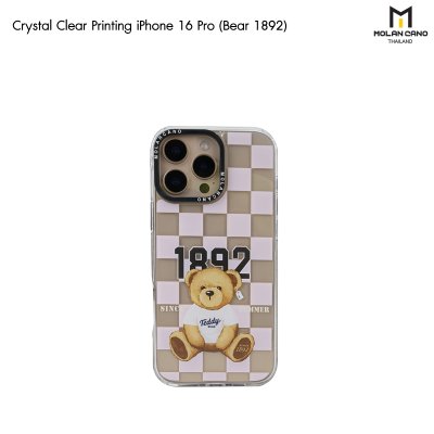 MOLAN CANO Crystal Clear Printing Case รุ่น iPhone 16/16+/16pro/16Pro Max เคสไอโฟน เคสกันรอย-ขอบสีใสสกีนลาย