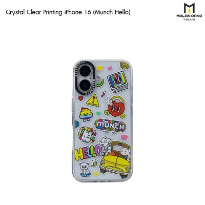 MOLAN CANO Crystal Clear Printing Case รุ่น iPhone 16/16+/16pro/16Pro Max เคสไอโฟน เคสกันรอย-ขอบสีใสสกีนลาย