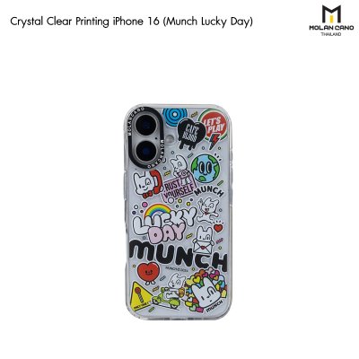 MOLAN CANO Crystal Clear Printing Case รุ่น iPhone 16/16+/16pro/16Pro Max เคสไอโฟน เคสกันรอย-ขอบสีใสสกีนลาย
