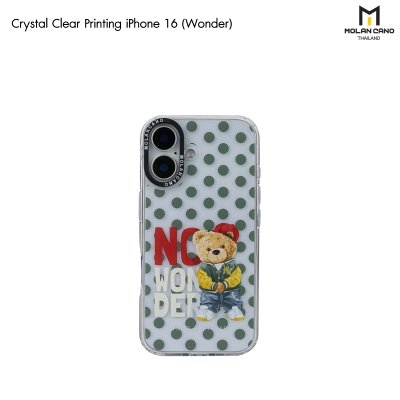 MOLAN CANO Crystal Clear Printing Case รุ่น iPhone 16/16+/16pro/16Pro Max เคสไอโฟน เคสกันรอย-ขอบสีใสสกีนลาย