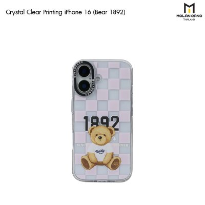 MOLAN CANO Crystal Clear Printing Case รุ่น iPhone 16/16+/16pro/16Pro Max เคสไอโฟน เคสกันรอย-ขอบสีใสสกีนลาย