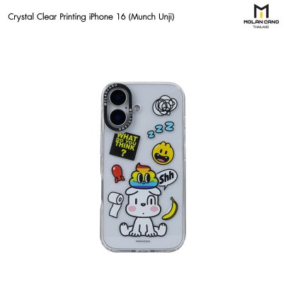 MOLAN CANO Crystal Clear Printing Case รุ่น iPhone 16/16+/16pro/16Pro Max เคสไอโฟน เคสกันรอย-ขอบสีใสสกีนลาย