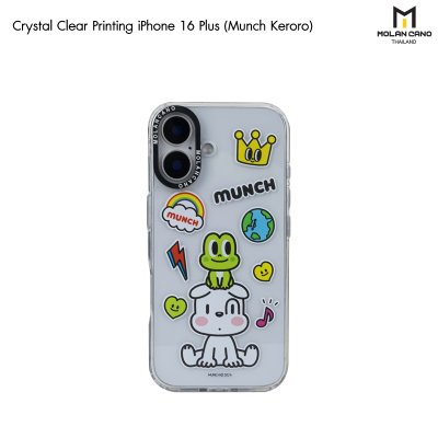 MOLAN CANO Crystal Clear Printing Case รุ่น iPhone 16/16+/16pro/16Pro Max เคสไอโฟน เคสกันรอย-ขอบสีใสสกีนลาย
