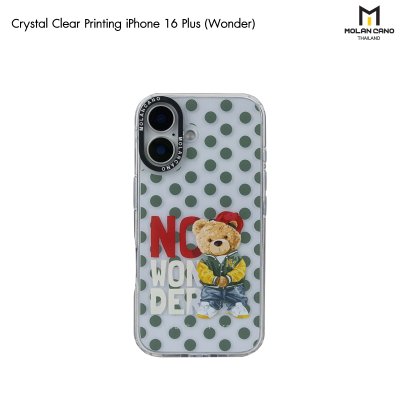 MOLAN CANO Crystal Clear Printing Case รุ่น iPhone 16/16+/16pro/16Pro Max เคสไอโฟน เคสกันรอย-ขอบสีใสสกีนลาย