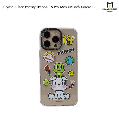 MOLAN CANO Crystal Clear Printing Case รุ่น iPhone 16/16+/16pro/16Pro Max เคสไอโฟน เคสกันรอย-ขอบสีใสสกีนลาย
