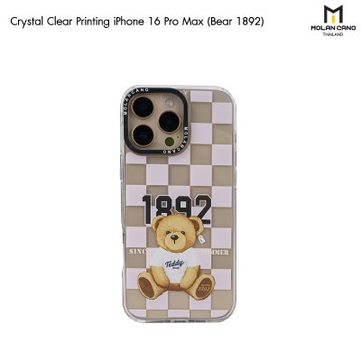 MOLAN CANO Crystal Clear Printing Case รุ่น iPhone 16/16+/16pro/16Pro Max เคสไอโฟน เคสกันรอย-ขอบสีใสสกีนลาย