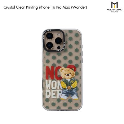 MOLAN CANO Crystal Clear Printing Case รุ่น iPhone 16/16+/16pro/16Pro Max เคสไอโฟน เคสกันรอย-ขอบสีใสสกีนลาย