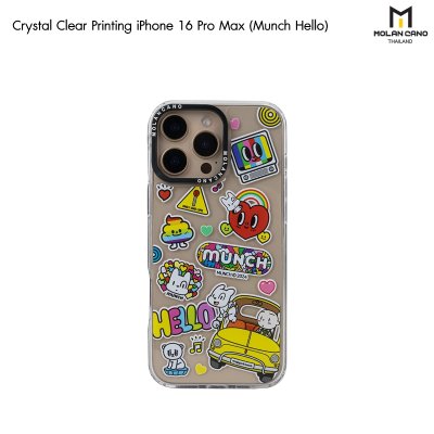 MOLAN CANO Crystal Clear Printing Case รุ่น iPhone 16/16+/16pro/16Pro Max เคสไอโฟน เคสกันรอย-ขอบสีใสสกีนลาย