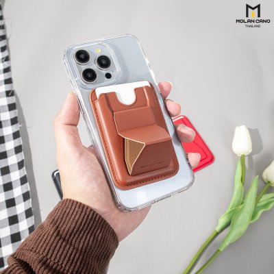 Molan Hana ขาตั้ง MagSafe ใส่บัตรได้ หนังพรีเมี่ยม