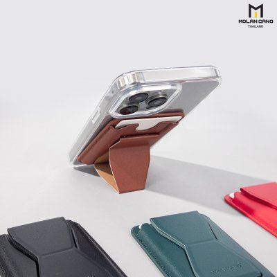 Molan Hana ขาตั้ง MagSafe ใส่บัตรได้ หนังพรีเมี่ยม
