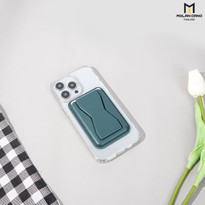 Molan Hana ขาตั้ง MagSafe ใส่บัตรได้ หนังพรีเมี่ยม