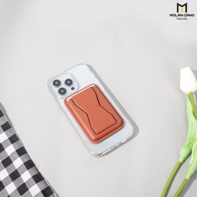 Molan Hana ขาตั้ง MagSafe ใส่บัตรได้ หนังพรีเมี่ยม