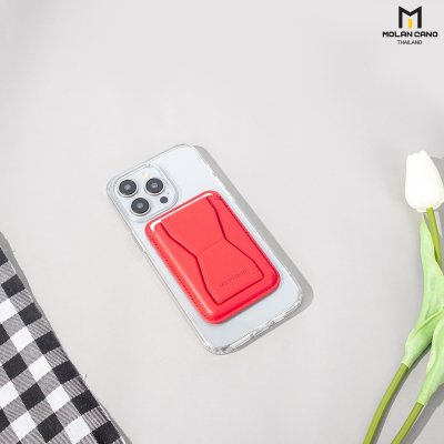 Molan Hana ขาตั้ง MagSafe ใส่บัตรได้ หนังพรีเมี่ยม