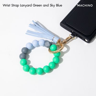 MACHINO สายคล้องมือ Universal Hand Wrist Strap Metal+Silicone Beads+Vagan Leather (MC-SH04)