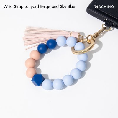 MACHINO สายคล้องมือ Universal Hand Wrist Strap Metal+Silicone Beads+Vagan Leather (MC-SH04)