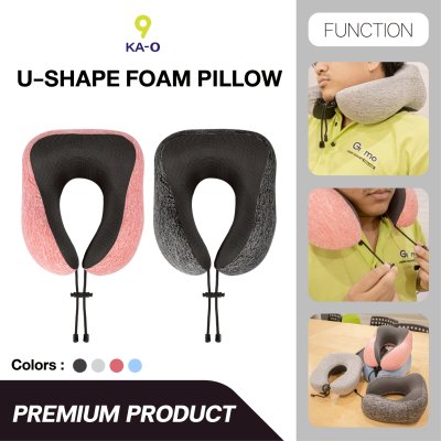 KA-O หมอนรองคอ Travel U-Shape Foam Neck Pillow