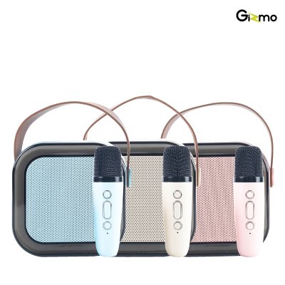 Gizmo Speaker Kits Colorful Karaoke ลำโพงบลูทูธพร้อมไมค์ไร้สาย รุ่น GLS-002