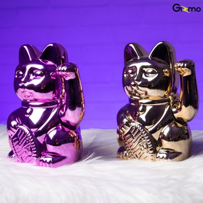 Lucky Cat Cosmic Shiny แมวกวักนำโชค เรียกทรัพย์ โชคลาภ มั่งคั่ง ขนาด 15 เซนติเมตร